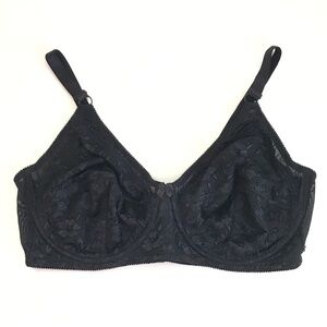 BREEZIES Lace Bra Underwire Black Women’s Plus Size 46DD